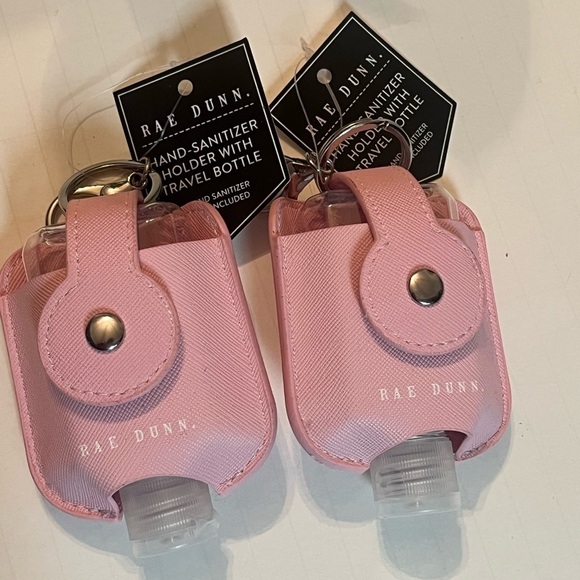 Rae Dunn "FAITH HOPE LOVE" Hand-Sanitizer LOT OF 2 Holder With Travel Bottle - Picture 7 of 7